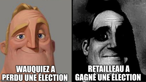 Le même avec monsieur incredible content parce que Wauquiez a perdu une élection mais traumatisé parce que Retailleau a gagné une élection